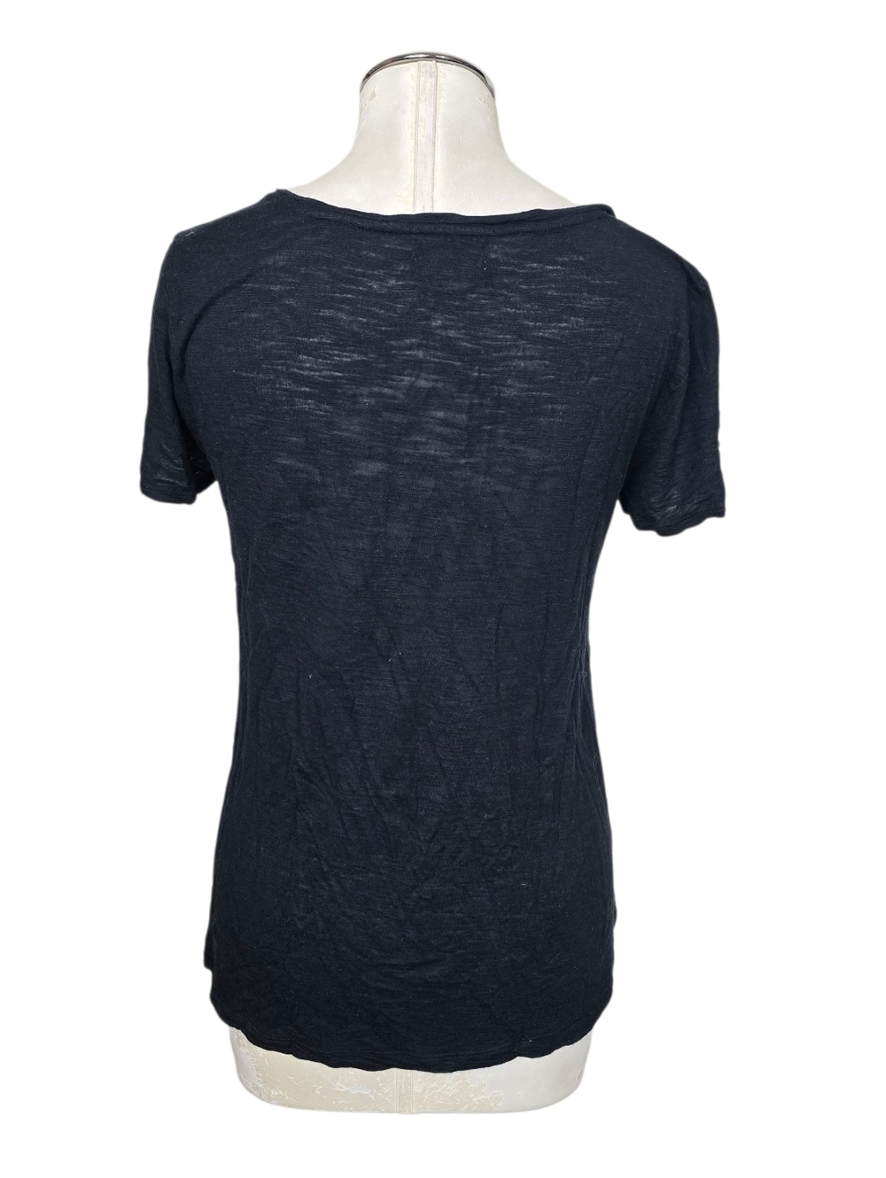 Madewell Black T Shirt Short Sleeves Viscose Lightweight M - Picture 5 of 9